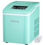 Load image into Gallery viewer, COSTWAY Countertop Ice Maker, 26Lbs/24H Portable Ice Machine with Self-Cleaning Function, Bullet Ice Cubes Ready in 8 Mins, Scoop and Removable Basket,Ice Maker for Home Party Bar, Green