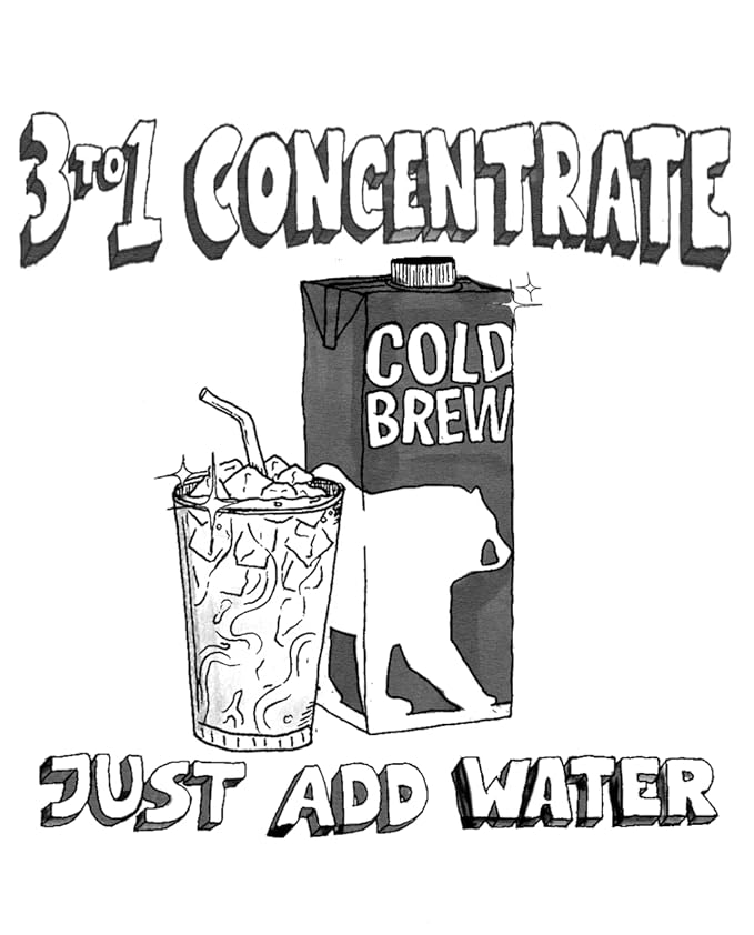 Wandering Bear Organic Unsweetened Extra Strong Cold Brew in a Box Coffee, Shelf-Stable, 21 Servings, Ideal for Wandering Black Concentrate