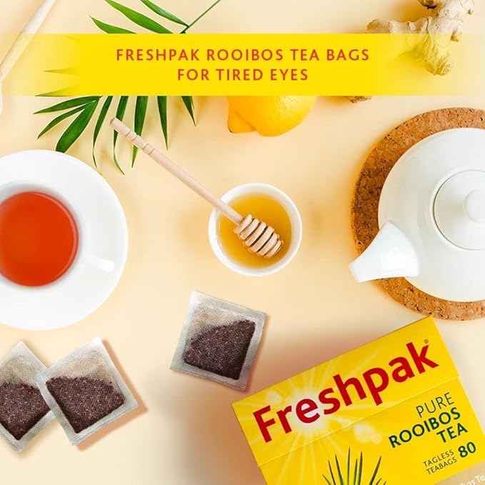 Freshpak Pure Rooibos Tea 80 Tagless Bags, Pure Rooibos and No Rooibos Infusion, New Packaging (Pack of 3)