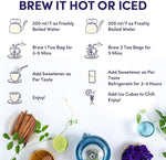 Load image into Gallery viewer, VAHDAM, Butterfly Pea Flower Tea Bags (40 Pyramid Teabags) Vegan, Non-GMO | Delicate &amp; Earthy | Direct From Source - Plant Based Biodegradable Tea Bags | Brew Iced Tea, Cooking, Mocktails &amp; Cocktails