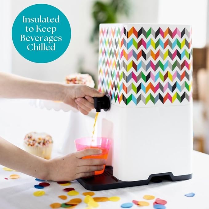 Bebly Box Drink Dispenser and Wine Dispenser | ZIGGY Design | Insulated - No Sweating - No Watered Down Drinks - Simple - Stylish - Mess Free Beverage Dispenser | Includes Freezable, Reusable 3L Bag
