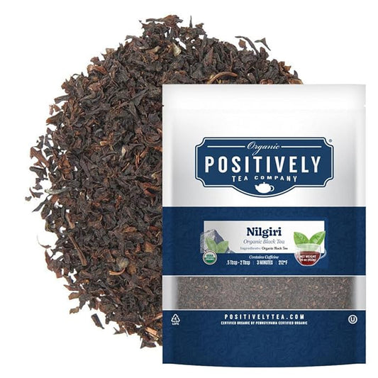Organic Positively Tea Company, Nilgiri FBOP Black Tea, Loose Leaf, 16 Ounce