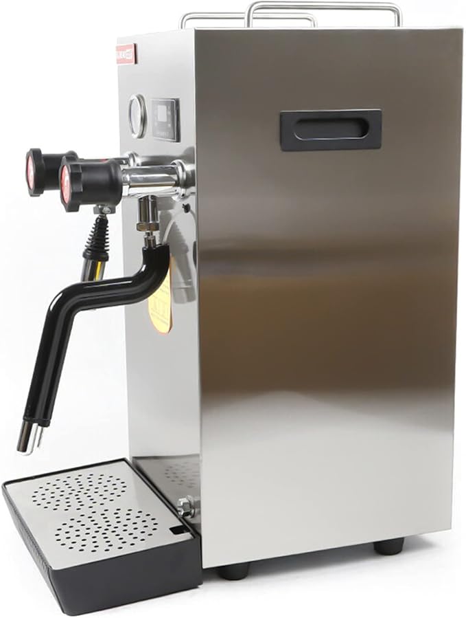 Commercial 2500W Electric 8L Water Boiling Steam Machine, Professional Coffee Milk Foam Steam Milk Bubble Water Boiling Machine LCD Display For Coffee Dessert Shop