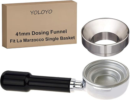 YOLOYO 41mm Dosing Funnel Specially for La Marzocco 1 Cup 7g Single Basket and VST 7g Basket, Precisely Manufactured Stainless Steel Espresso Dosing Funnel