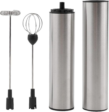 Portable USB Electric Milk Frother, Stainless steel Rechargeable Foam Maker For Coffee for Egg Whisk Mixer Handheld Kitchen Tool
