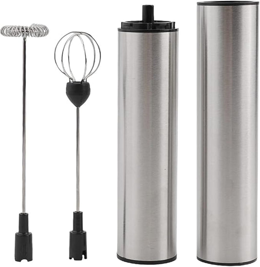 Portable USB Electric Milk Frother, Stainless steel Rechargeable Foam Maker For Coffee for Egg Whisk Mixer Handheld Kitchen Tool