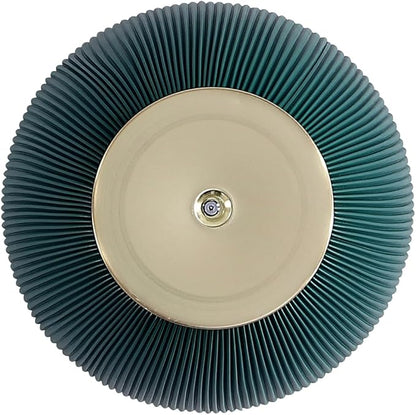 Manhattan Comfort Modern Anderson Coffee Table, 1.0 & 2.0 End Table, Upholstered in Green Leatherette with Ceramic Faux Tabletop and Gold Metal Tabletop- Set of 3