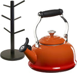 Load image into Gallery viewer, Le Creuset 1.7qt Kettle &amp; divvi! 6-Cup Mug Tree Bundle - Flame
