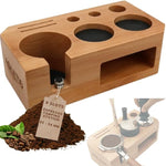 Load image into Gallery viewer, Espresso Tamping Station - Wooden Coffee Tamper Station For Storage 51, 53, 54 mm Portafilter Tamper Distributor - Espresso Organizer - Knock Box Accessories