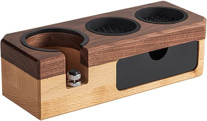Espresso Tamping Station 58mm 54mm 51mm, Wood Portailter Holder Espresso Coffee Equipment, Espresso Machine Accessories, Barista Tools, Adjustable(Accessories not included)