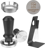 Load image into Gallery viewer, 51mm Espresso Tamper Set - Dual-Spring Calibrated Coffee Tamper, 8-Needle WDT Tool Espresso Distribution Tool, Magnetic Aluminum Dosing Funnel, Reusable Puck Screen, Fit for 51mm Portafilters
