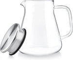 Load image into Gallery viewer, Teabloom One-Touch Tea Maker, 2-in-1 Teapot and Kettle with Stainless Steel Filter Lid for Loose Tea – Stain-free Borosilicate Glass Teapot (27 Oz) – Tea Connoisseur's Choice