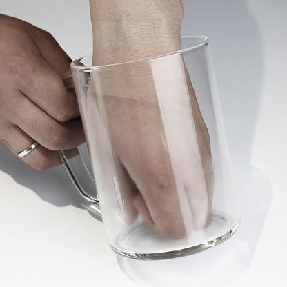 LUXU Glass Coffee Mugs (Set of 2),27oz Large Glass Coffee Cups Clear Glass Tea Cups Overnight Oats Containers with Glass Lid,Cute Coffee Bar Accessories,Iced Coffee Glasses for Latte,Cereal,Yogur