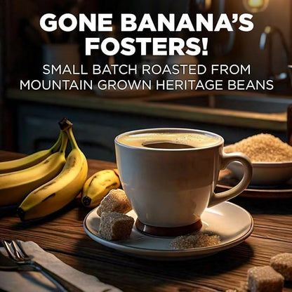 Maud's Banana Flavored Coffee Pods, 50 ct, Medium Roast Flavored Coffee in Recyclable Single Serve Pods – 100% Arabica Beans, Compatible with Keurig K Cups Maker