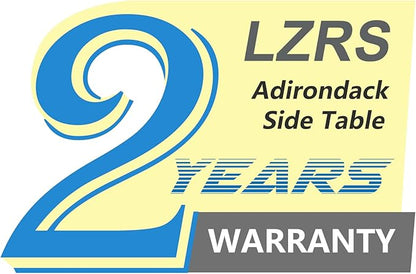 LZRS Round Adirondack Side Table Double End Table, Outdoor Side Tables for Patio, Backyard,Pool, Indoor Companion, Easy Maintenance & Weather Resistant(Black)