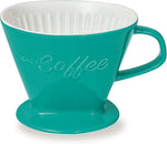 Load image into Gallery viewer, Creano XXL Porcelain Coffee Dripper Green - Ceramic Cone Brewer - Pour Over Coffee Maker - Filter Size 4 - huge and heavy quality 800gr/28oz - 6 Colours availeble