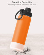 Load image into Gallery viewer, koodee Insulated Water Bottle, 22 oz Stainless Steel Double Wall Vacuum Wide Mouth Sport Bottle with Leakproof Spout Lid （Cosmic Orange）