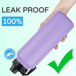 Load image into Gallery viewer, DOMICARE 40 oz Insulated Water Bottle, Vacuum Insulated Stainless Steel Sports Water Bottle with Straw Lid &amp; Spout Lid, Leakproof, Reusable - Travel, Camping, Bike, Purple