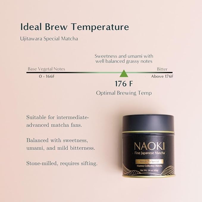 Naoki Matcha Ujitawara Special Blend Masters Collection Matcha – Authentic Japanese Ceremonial Grade Matcha Green Tea Powder from Uji, Kyoto (40g / 1.4oz)