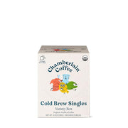 Chamberlain Coffee Variety Box Single Serve Bags - Includes 5 Blends, Original Family, Early Bird, Night Owl, Careless Cat and Social Dog Blends - 10 Single Serve Cold Brew Sachets