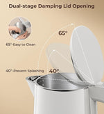 Load image into Gallery viewer, Electric Kettle, 1.0L 1200W Fast Heat with Auto Shut-Off, Boil-Dry Proof, 7 Temperature Control Teapot, Double Wall Stainless Steel Water Boiler Heater, 4H Keep Warm, Cool Touch Coffee Tea Pot, White