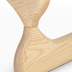 Load image into Gallery viewer, Noguchi Triangle Glass Coffee Table with Solid Wood Base, Vintage Clear Glass Top Modern Design for Living Room, Patio, Study, White Ash