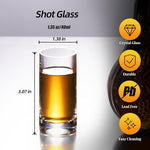 Load image into Gallery viewer, KAMMAK Shot Glasses Set of 2, 40ml/1.35oz Clear Espresso Shot Glass with Heavy Base for Bar Restaurants Home, Small Whiskey Shot Glass for Vodka, Whiskey, Tequila, Spirits &amp; Liquors