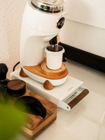 Load image into Gallery viewer, Normcore Espresso Knock Box, Coffee Knocker Drawer with Genuine American Walnut Handle, Under Grinder Knock-out Drawer, Removable Knock Bar and Non-Slip Base, 304 Stainless Steel, Size: S, White