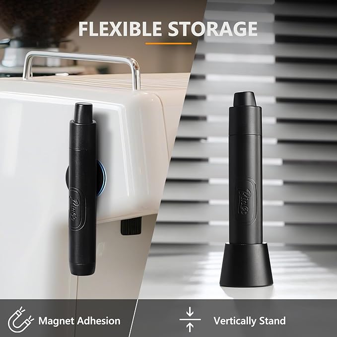 WDT Espresso Distribution Tool - Magnetic Espresso Stirrer Tool For Barista, Espresso Tamper With Stainless Steel Retractable Needles (Black)