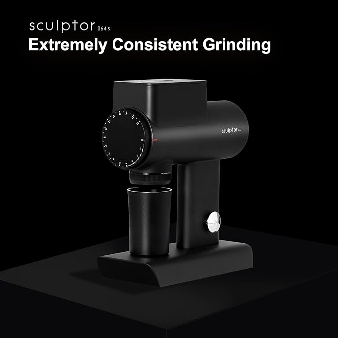 TIMEMORE Sculptor 064S Flat Burr Coffee Bean Grinder, Electric Espresso Grinder with Stepless Coarseness Adjustment, Suitable for Pour over, French Press, Cold Brew - Black