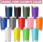 Load image into Gallery viewer, Made in USA - Personalized Tumbler with Engraved Name - Custom Coffee Mug Cup 20 Oz with Lid - Customized Valentines Day Gifts - Gifts for Boyfriend Girlfriend Husband Wife