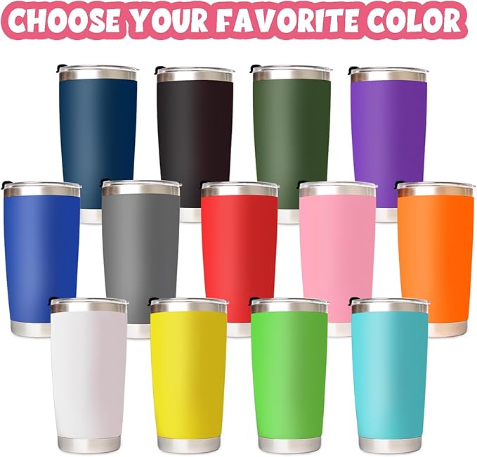 Made in USA - Personalized Tumbler with Engraved Name - Custom Coffee Mug Cup 20 Oz with Lid - Customized Valentines Day Gifts - Gifts for Boyfriend Girlfriend Husband Wife