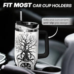 Load image into Gallery viewer, Viking Gifts for Men, 40oz Stainless Steel Insulated Coffee Tumbler With Lid &amp; Straw, Travel Cup Gift for Husband Dad, Christmas Birthday