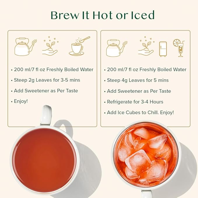 VAHDAM Earl Grey Masala Chai - High Caffeine, Non GMO, Gluten Free | Citrusy Earl Grey Tea Leaves w/ Pure Bergamot Oil | Brew Hot, Iced or Chai Latte | Vacuum Sealed Pack (50 Cups/3.53 oz)