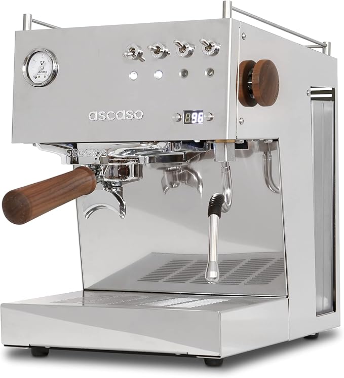 Ascaso Steel PID Programmable Espresso Machine w/Volumetric Controls, Single Thermoblock, 120V (SINGLE, POLISHED)