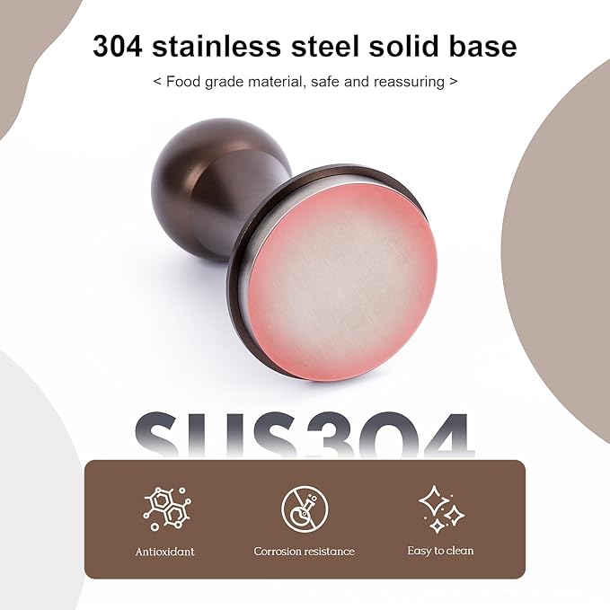 Barista-Grade Espresso Hand Tamper Set - 58.5mm Stainless Steel Coffee Calibrated Tamper with Adjustable Spring Pressure (3 Spring Weights) Coffee Machine Accessories