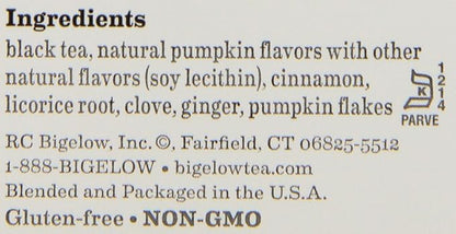 Bigelow Tea Pumpkin Spice Black Tea Bags, 20 Count