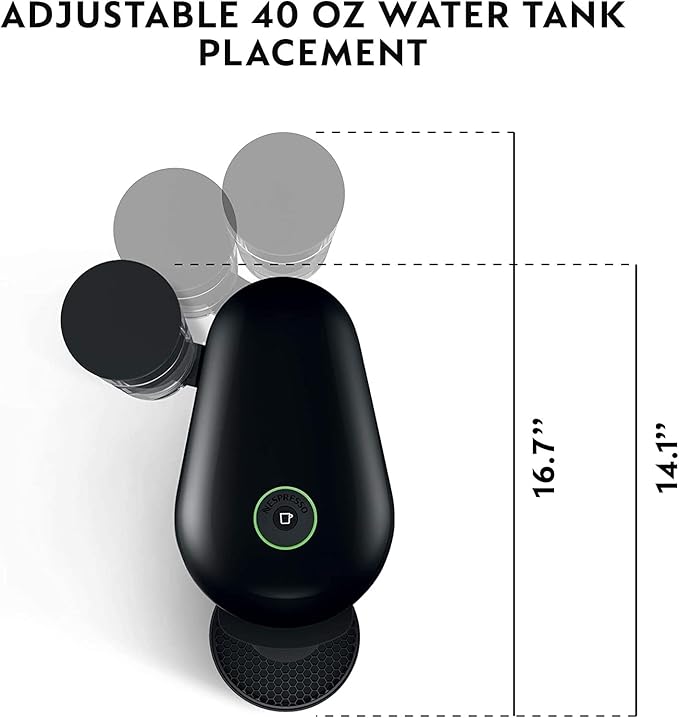 Nespresso Vertuo Plus Coffee and Espresso Maker by Breville, Ink Black with Aeroccino Milk Frother