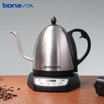 Load image into Gallery viewer, Bonavita 1L Digital Variable Temperature Gooseneck Electric Kettle for Coffee Brew and Tea Precise Pour Control, 6 Preset Temps, Café or Home Use, 1200 Watt, LED Panel, Stainless Steel