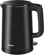 Load image into Gallery viewer, Electric Kettle Small for Tea &amp; Coffee, 0.8L (27OZ) Double Wall Stainless Steel Hot Water Boiler, Fast Boiling Water Heater &amp; Teapot with Auto Shut-Off, Boil-Dry Protection