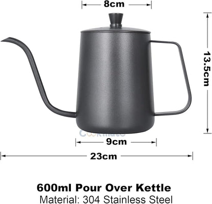 Pour Over Coffee Maker Set with Dripper Stand Coffee Filters Paper Coffee Grinder Gift for Coffee Lovers