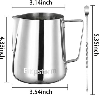Espresso Machine 20 Bar,Espresso Coffee Maker with Milk Frother Steam Wand,Semi-Automatic Dual-nozzle Espresso Machine,Automatic power-off Function (Milk Frothing Cup)