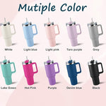 Load image into Gallery viewer, Personalized 40 Oz Tumbler with Handle and Straw, Custom Cup with Name &amp; Birth Flower, Stainless Steel Travel Coffee Tumbler,Personalized Christmas Birthday Gifts for Women, Teen Girls