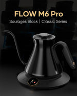 Load image into Gallery viewer, Cocinare FLOW M6 Pro Electric Gooseneck Kettle, ±0.5℉ Temperature Control for Pour-over Coffee &amp; Tea, Stainless Steel Interior, Quick Heating for Boiling Water (Soulages Black)