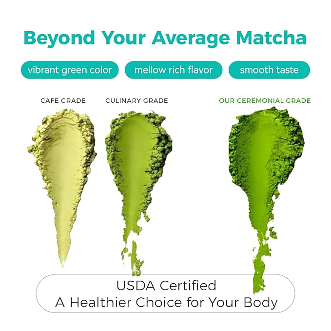 Emerail Organic Ceremonial Grade Matcha, Premium First Harvest Matcha Green Tea Powder, 100% Pure USDA-Certified, Sugar-Free Gluten-Free Vegan (40g / 1.4oz)