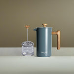 Load image into Gallery viewer, POLIVIAR French Press Coffee Maker, 34 oz Coffee Press with Real Wood Handle, Double Wall Insulation &amp; Dual-Filter Screen, Food Grade Stainless Steel for Good Coffee and Tea (Alpline)