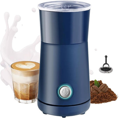 Huogary Milk Forther Simple Milk Frother and Steamer 2-in-1 Milk Steamer with Hot Milk Foam and Hot Milk for Latte, Macchiato, Cappuccinos (blue), medium