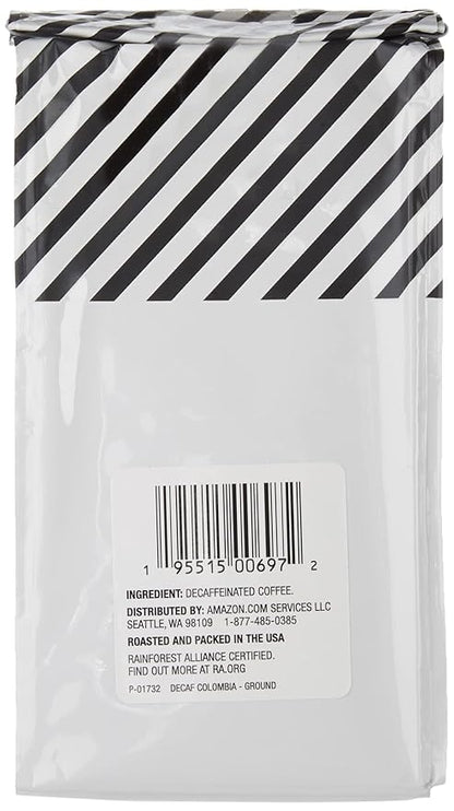 Amazon Fresh Decaf Colombia Ground Coffee, Medium Roast, 12 Ounce (Pack of 3)