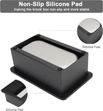 Load image into Gallery viewer, Espresso Knock Box, Coffee Knock Box for Espresso Grounds Disposal, Large Capacity, Equipped with Noise, Reduction Rubber Ring &amp; Steel Holder, Ideal Tool for Espresso Machines, Black (Large)