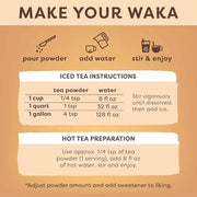 Waka Instant Tea – Black & Strawberry Green Tea Powder Sample Bundle – Unsweetened, No Sugar Added – 100% Tea Leaves – 4 x 0.45 oz Packs (Makes Up to 20 Cups or 5 Quarts Each)